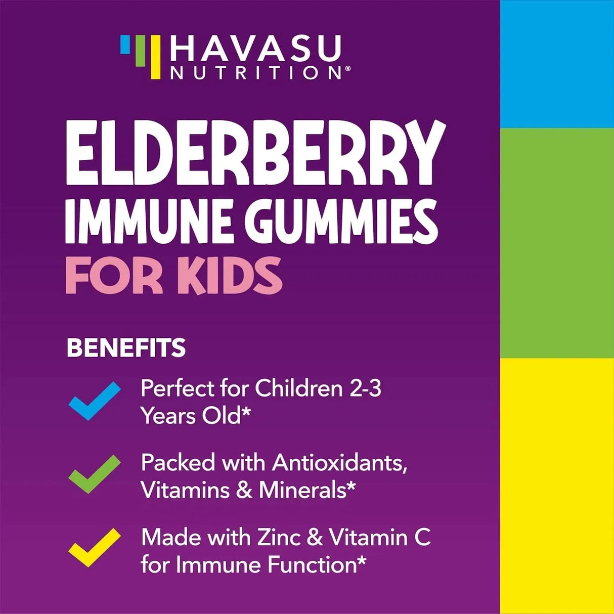 HAVASU NUTRITION - HAVASU NUTRITION Elderberry Gummies for Kids with Zinc and Vitamin C 120 Gomitas - The Red Vitamin MX - Suplementos Alimenticios - {{ shop.shopifyCountryName }}