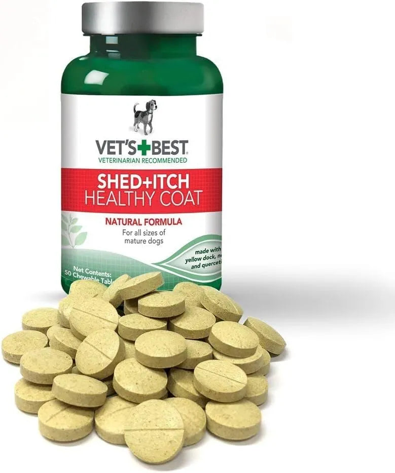 VET'S BEST - Vet's Best Healthy Coat Shed & Itch Relief Dog 50 Tabletas Masticables - The Red Vitamin MX - Remedios Para La Picazón De Perros - {{ shop.shopifyCountryName }}