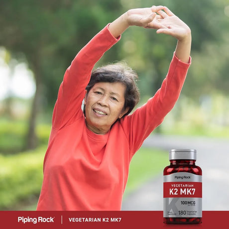 PIPING ROCK - Piping Rock K2 MK7 Vitamin 100mcg 180 Capsulas - The Red Vitamin MX - Suplementos Alimenticios - {{ shop.shopifyCountryName }}