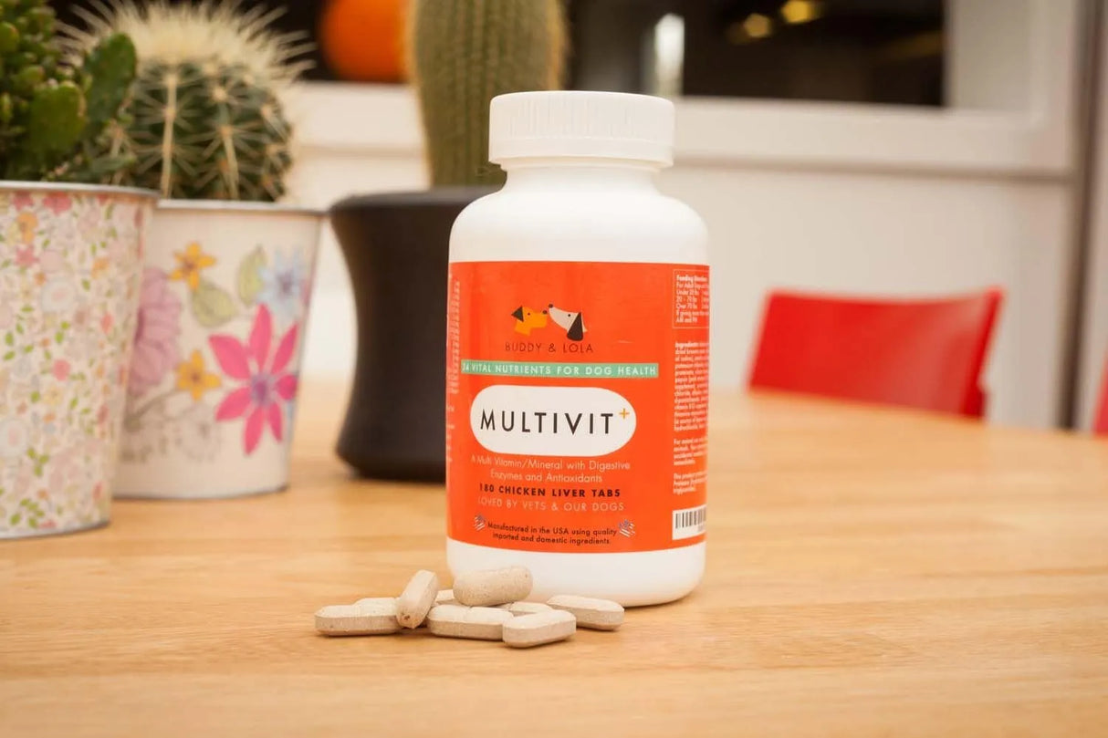 BUDDY & LOLA - Buddy & Lola Multivitamin For Dogs Advanced Daily Chicken Liver Taste 180 Tabletas Masticables - The Red Vitamin MX - Multivitamínicos Para Perros - {{ shop.shopifyCountryName }}