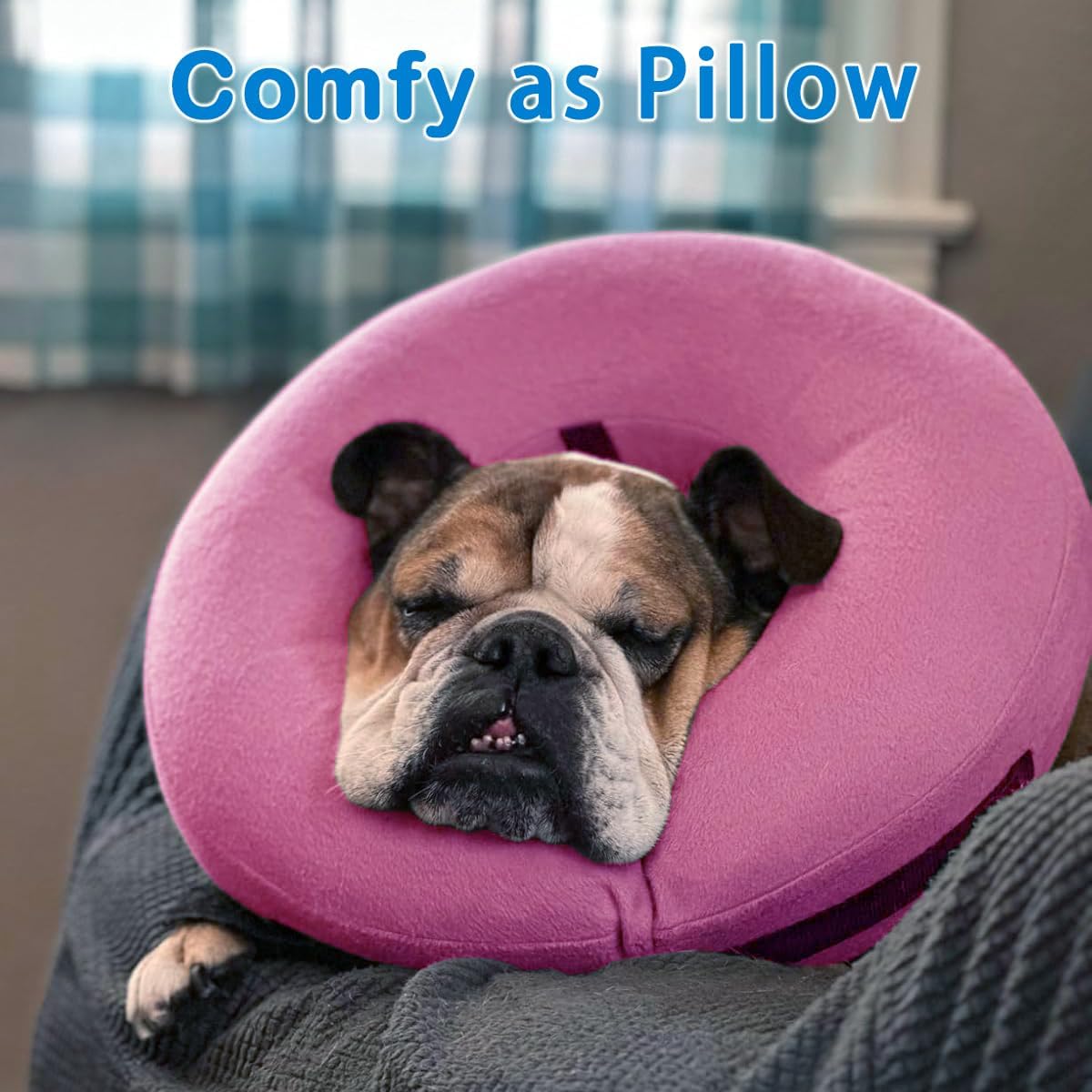 Infisu Soft Dog Cone Collar Inflatable PINK SMALL 5"-8"