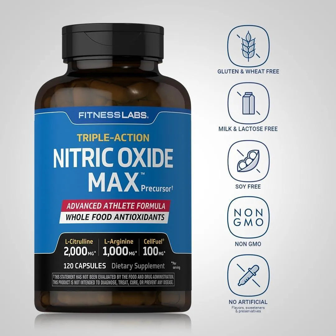 FITNESS LABS - Fitness Labs Nitric Oxide 3000Mg. 120 Capsulas - The Red Vitamin MX - Suplementos Alimenticios - {{ shop.shopifyCountryName }}