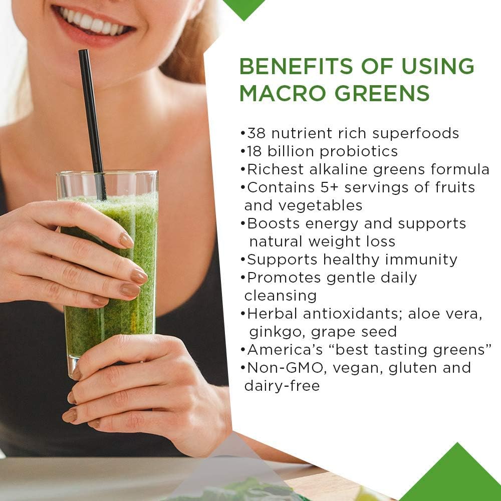 MacroLife Naturals Macro Greens Powder 30 Servicios 283Gr.