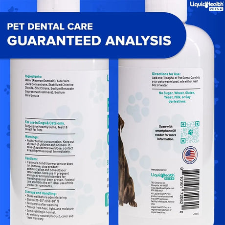 LIQUIDHEALTH - LIQUIDHEALTH Pet Dental Care Water Additive for Dogs & Cats 473Ml. - The Red Vitamin MX - Cuidado Dental Para Perros - {{ shop.shopifyCountryName }}