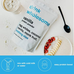 DRINK WHOLESOME - drink wholesome Vanilla Egg White Protein Powder 474Gr. - The Red Vitamin MX - Suplementos Alimenticios - {{ shop.shopifyCountryName }}