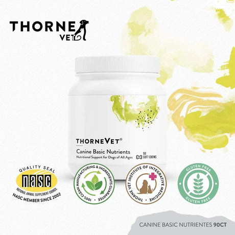 THORNEVET - ThorneVET Canine Basic Nutrients Multivitamin Support for Dogs 90 Masticables - The Red Vitamin MX - Multivitamínicos Para Perros - {{ shop.shopifyCountryName }}