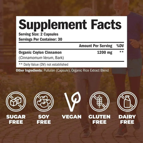 VIMERSON HEALTH - Vimerson Health Organic Ceylon Cinnamon 60 Capsulas - The Red Vitamin MX - Suplementos Alimenticios - {{ shop.shopifyCountryName }}