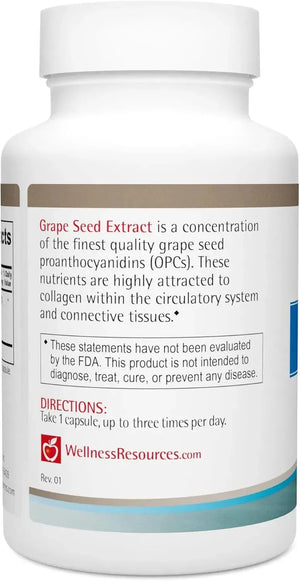 WELLNESS RESOURCES - Wellness Resources Grape Seed Extract 200Mg. 100 Capsulas - The Red Vitamin MX - Suplementos Alimenticios - {{ shop.shopifyCountryName }}