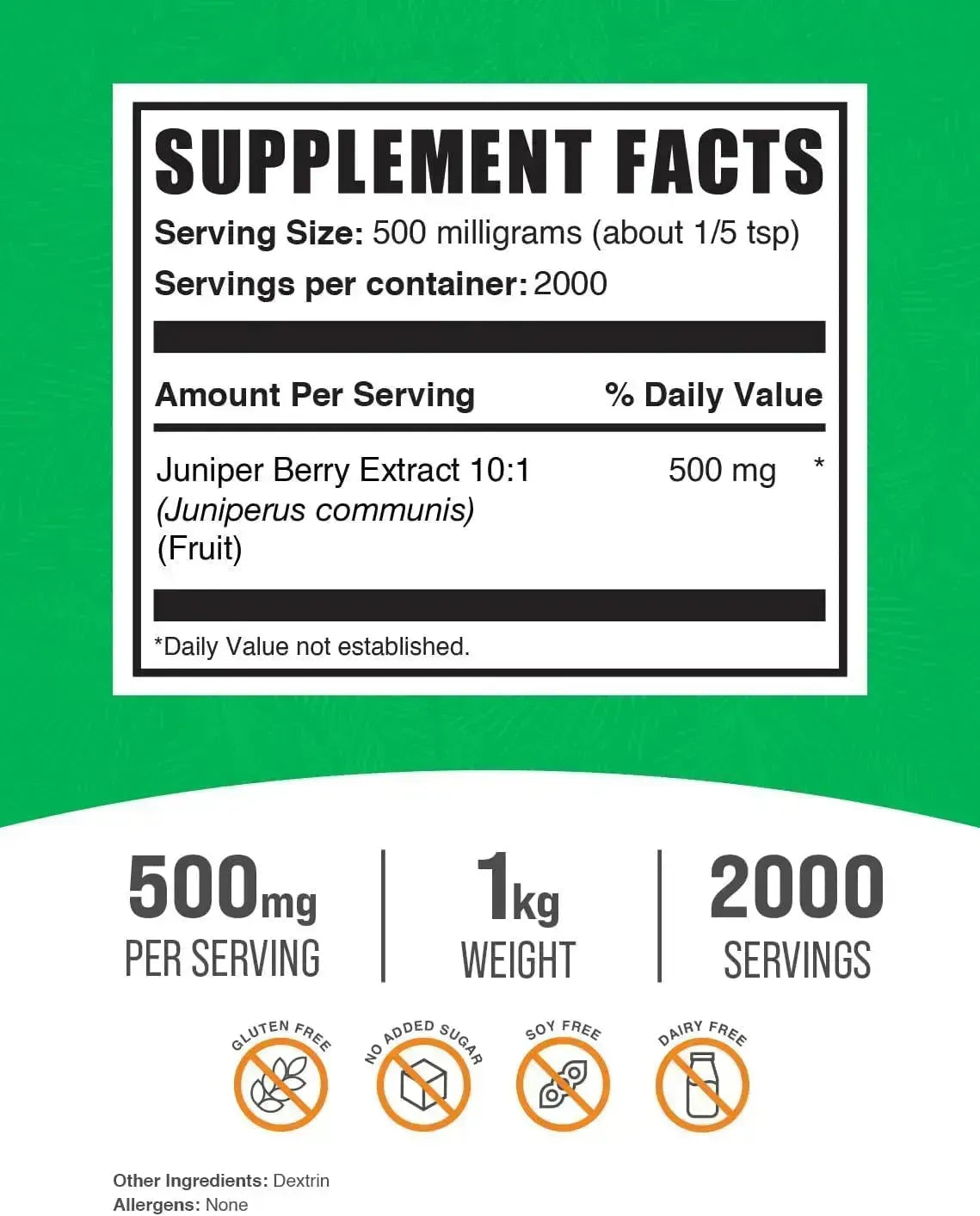 BULK SUPPLEMENTS - Bulk Supplements Juniper Berry Extract Powder 1 Kg. - The Red Vitamin MX - Suplementos Alimenticios - {{ shop.shopifyCountryName }}