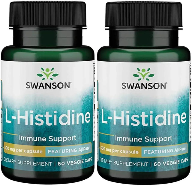 SWANSON - Swanson L-Histidine 500Mg. 60 Capsulas 2 Pack - The Red Vitamin MX - Suplementos Alimenticios - {{ shop.shopifyCountryName }}