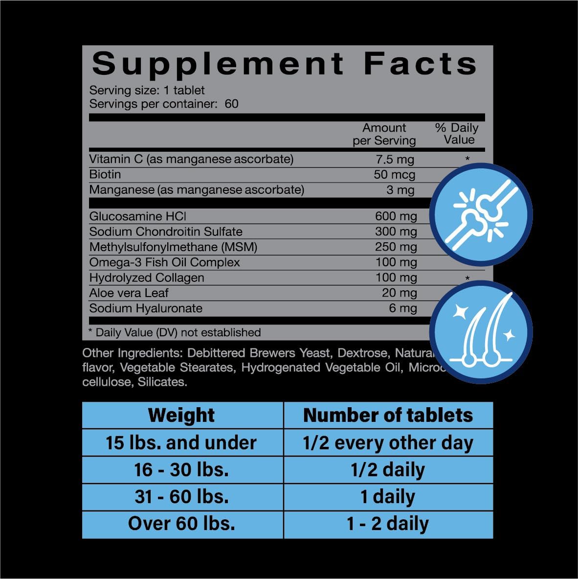 Paws A Day Glucosamine for Dogs Hip & Joint Supplement 60 Masticables