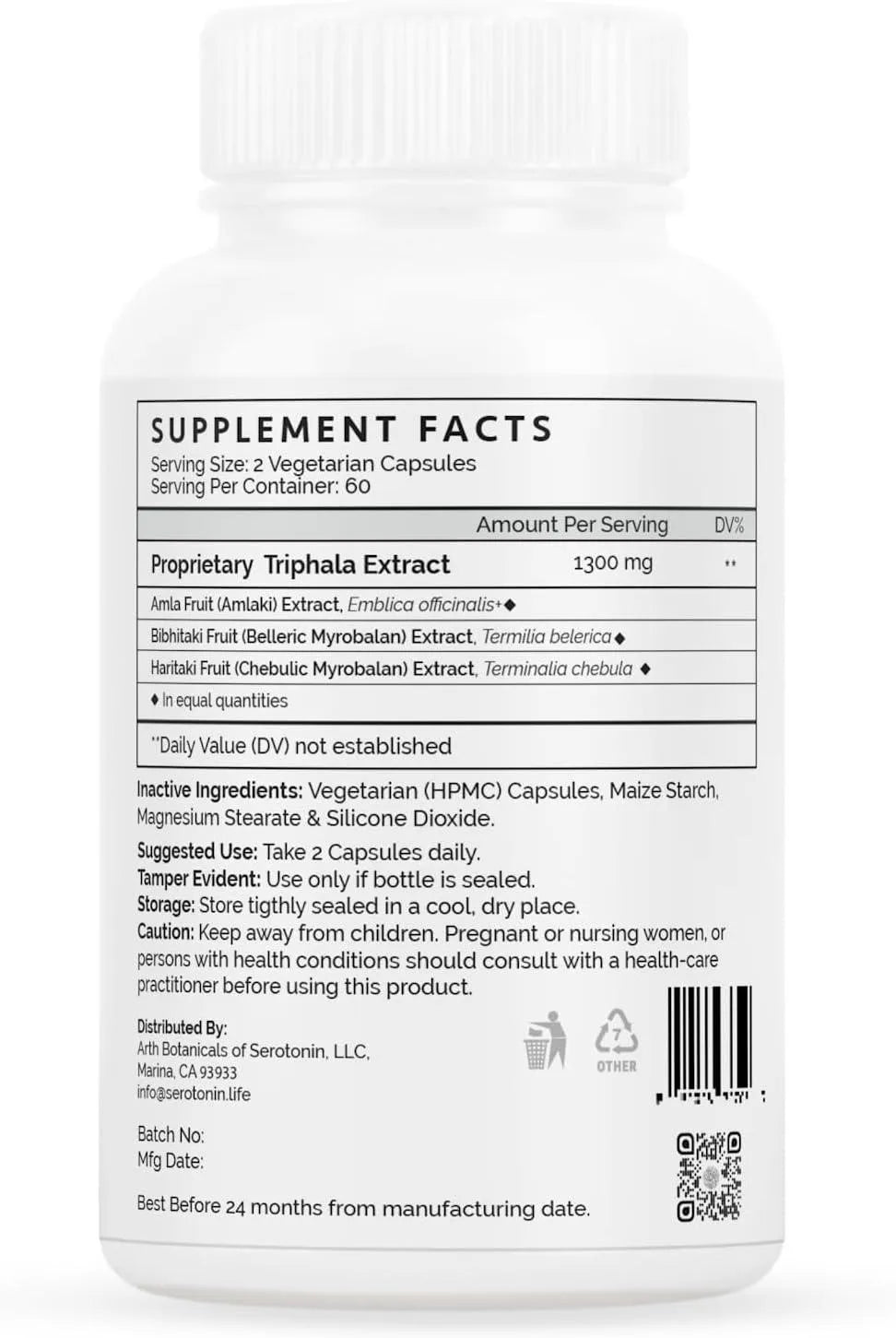 ARTH BOTANICALS - Arth Botanicals Triphala 60 Capsulas - The Red Vitamin MX - Suplementos Alimenticios - {{ shop.shopifyCountryName }}