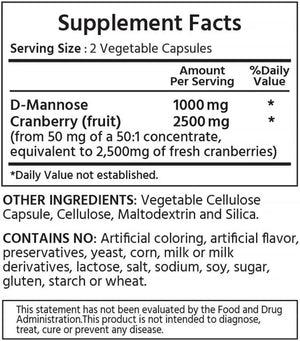 ML NATURALS - ML Naturals D-Mannose 1000Mg. 120 Capsulas - The Red Vitamin MX - Suplementos Alimenticios - {{ shop.shopifyCountryName }}