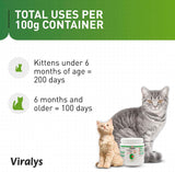 Vetoquinol Viralys Daily L-Lysine Powder for Cats and Kittens 100Gr.