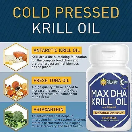 NATURAL STACKS - NATURAL STACKS Antarctic Krill Oil 60 Capsulas Blandas - The Red Vitamin MX - Suplementos Alimenticios - {{ shop.shopifyCountryName }}
