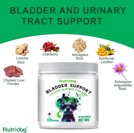 NUTRIDOG - Nutridog Cranberry Supplement for Dogs 120 Masticables - The Red Vitamin MX - Salud De Tracto Urinario Para Perros - {{ shop.shopifyCountryName }}