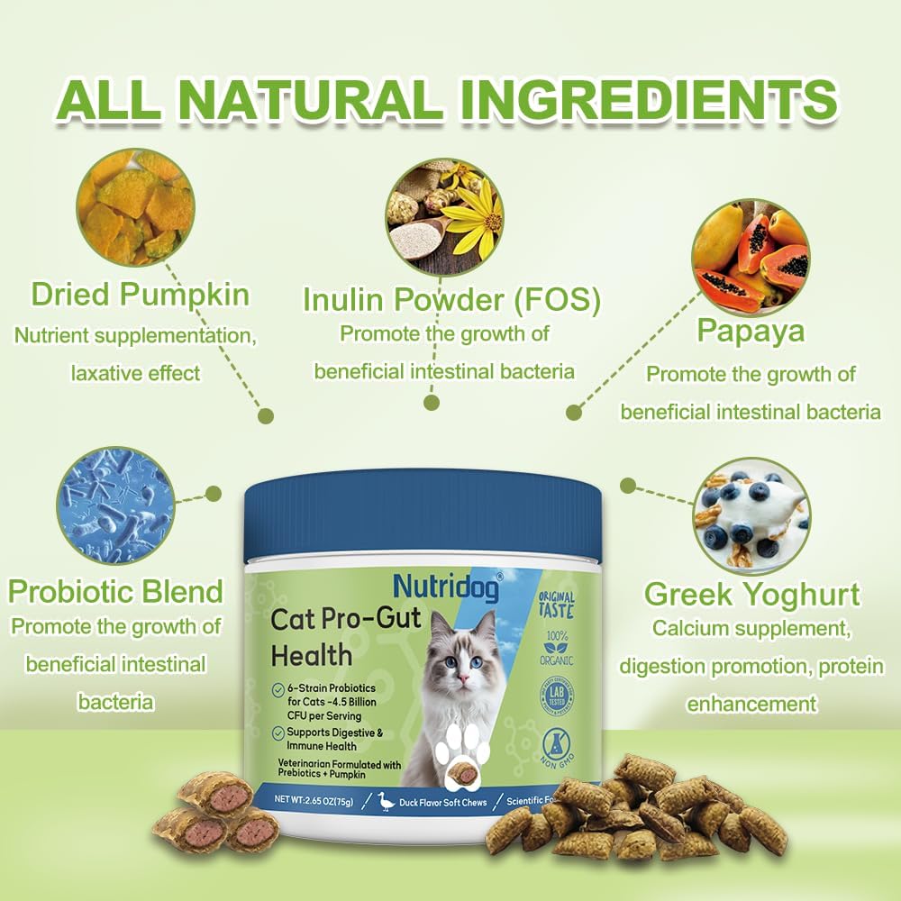 Nutridog Probiotics for Cats 150 Masticables