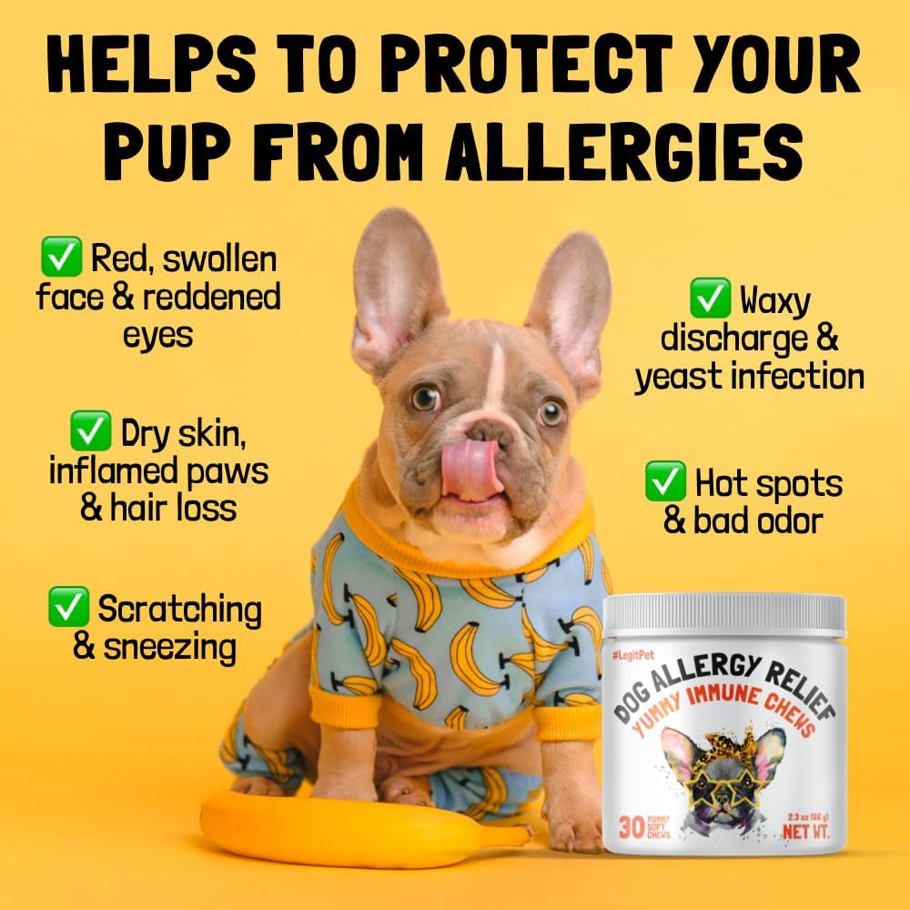LEGITPET Allergy Relief Chews for Dogs 30 Masticables