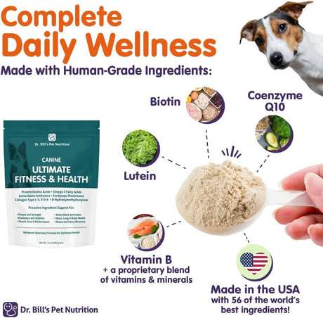 DR. BILL'S - Dr. Bill’s Canine Ultimate Fitness & Health Vitamins for Dogs 340Gr. - The Red Vitamin MX - Multivitamínicos Para Perros - {{ shop.shopifyCountryName }}