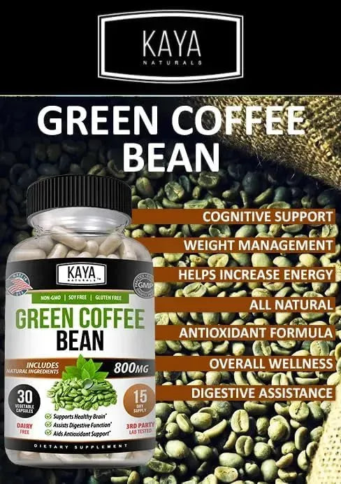 KAYA NATURALS - Kaya Naturals Green Coffee Bean 800Mg. 30 Capsulas - The Red Vitamin MX - Suplementos Alimenticios - {{ shop.shopifyCountryName }}