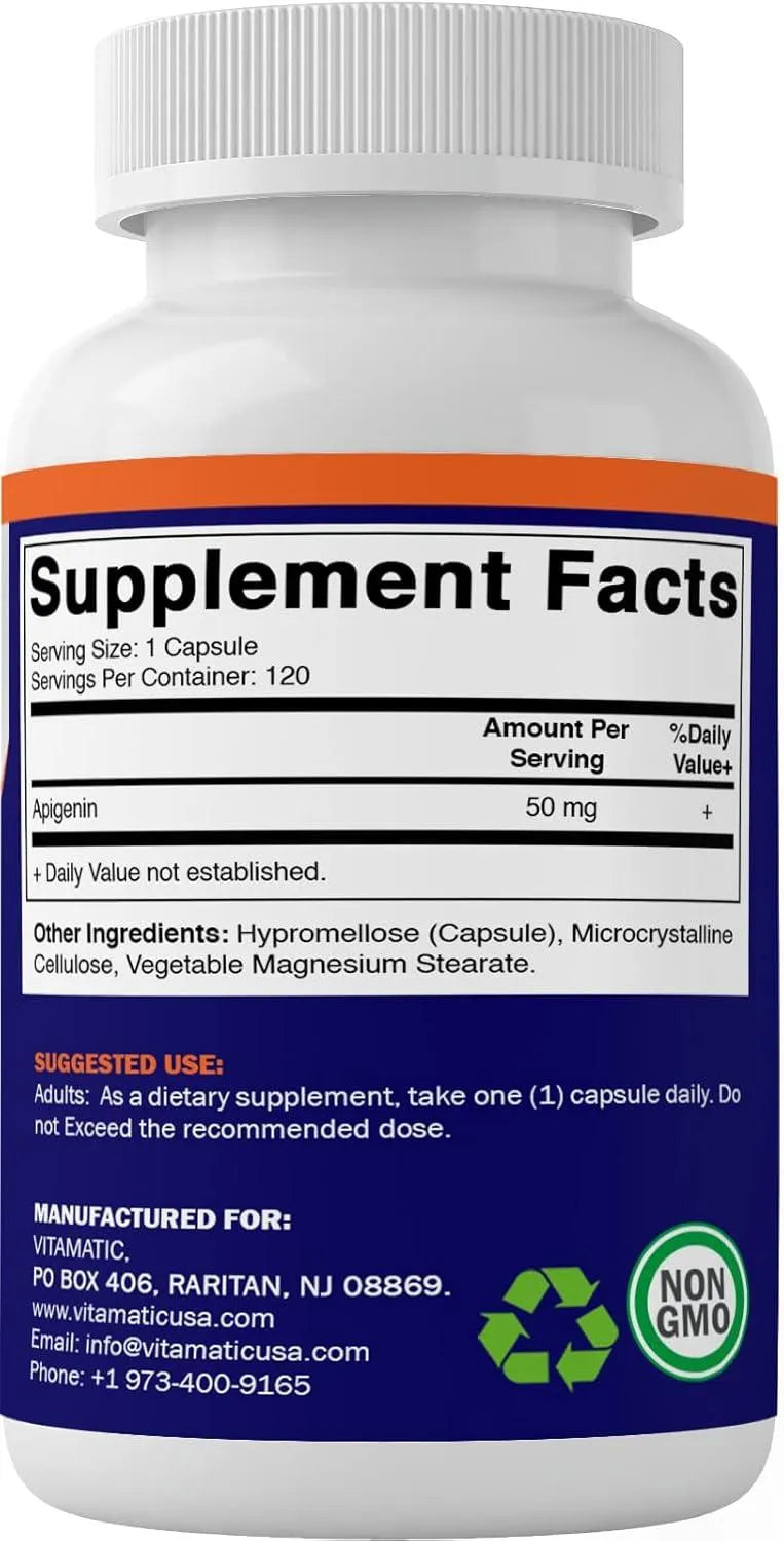 VITAMATIC - Vitamatic Apigenin 50Mg. 120 Capsulas - The Red Vitamin MX - Suplementos Alimenticios - {{ shop.shopifyCountryName }}