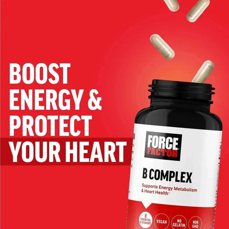 FORCE FACTOR - Force Factor Vitamin B Complex 60 Capsulas - The Red Vitamin MX - Suplementos Alimenticios - {{ shop.shopifyCountryName }}