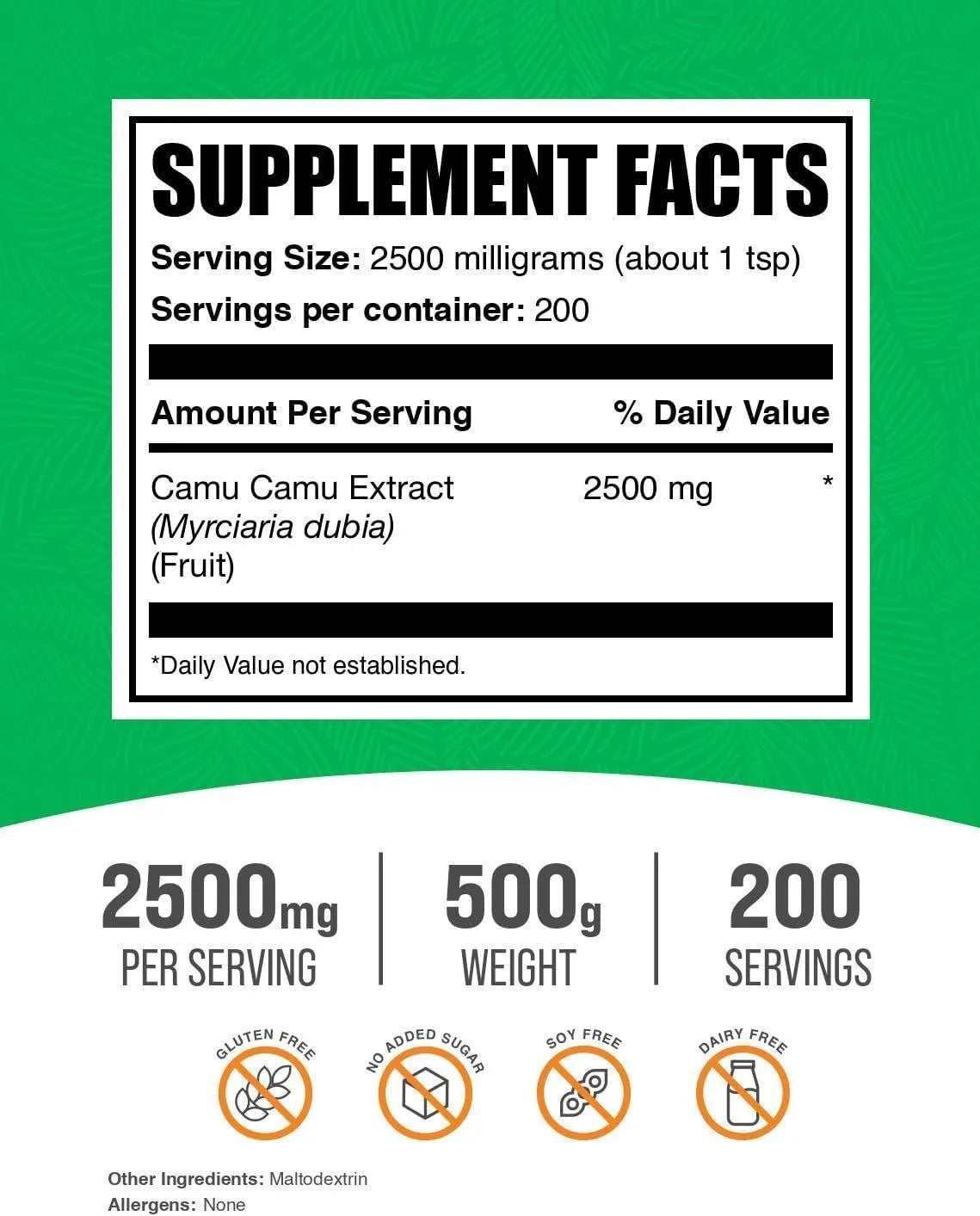 BULK SUPPLEMENTS - Bulk Supplements Camu Camu Extract Powder 500Gr. - The Red Vitamin MX - Suplementos Alimenticios - {{ shop.shopifyCountryName }}