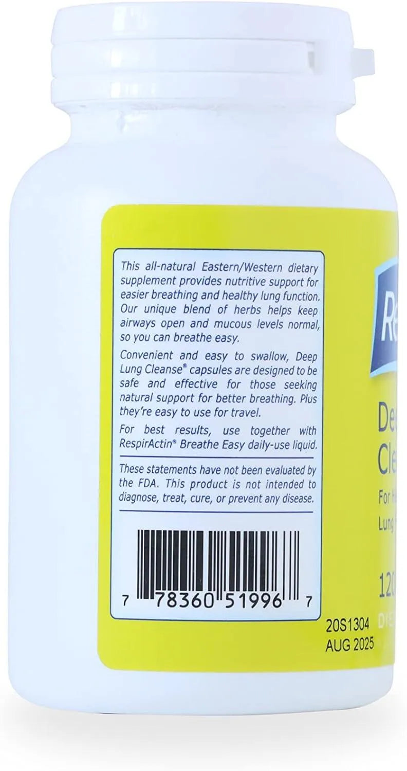 RESPIRACTIN - RespirActin Deep Lung Cleanse 120 Capsulas - The Red Vitamin MX - Suplementos Alimenticios - {{ shop.shopifyCountryName }}