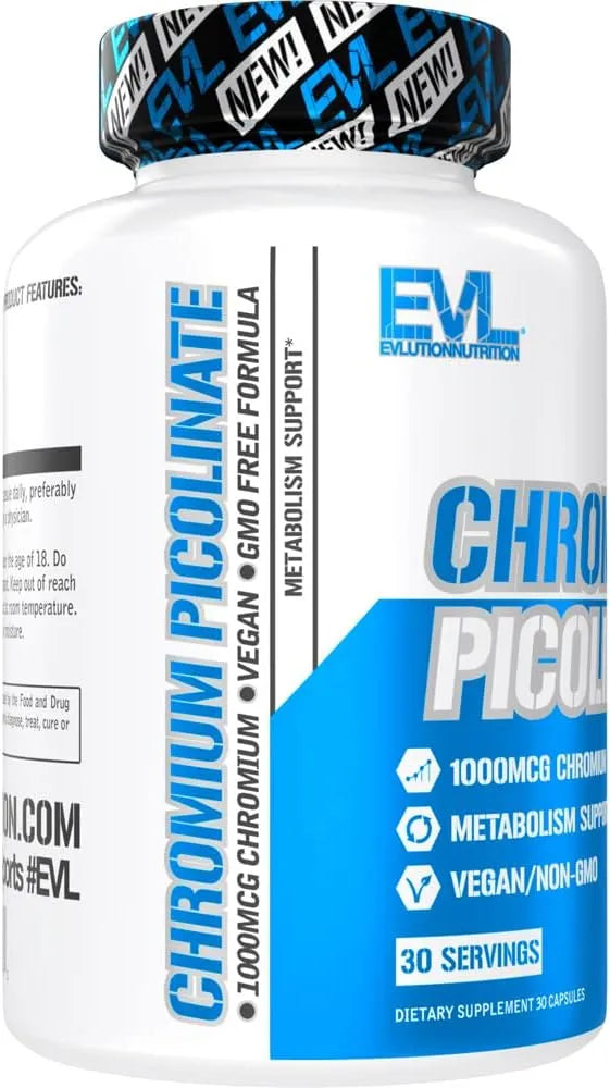 EVLUTION - Evlution Chromium Picolinate 1000mcg 30 Capsulas - The Red Vitamin MX - Suplementos Alimenticios - {{ shop.shopifyCountryName }}