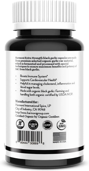 HARMONI - Harmoni Extra Strength Organic Black Garlic 60 Capsulas - The Red Vitamin MX - Suplementos Alimenticios - {{ shop.shopifyCountryName }}