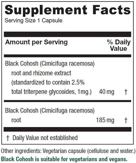 Vitanica Black Cohosh 120 Capsulas