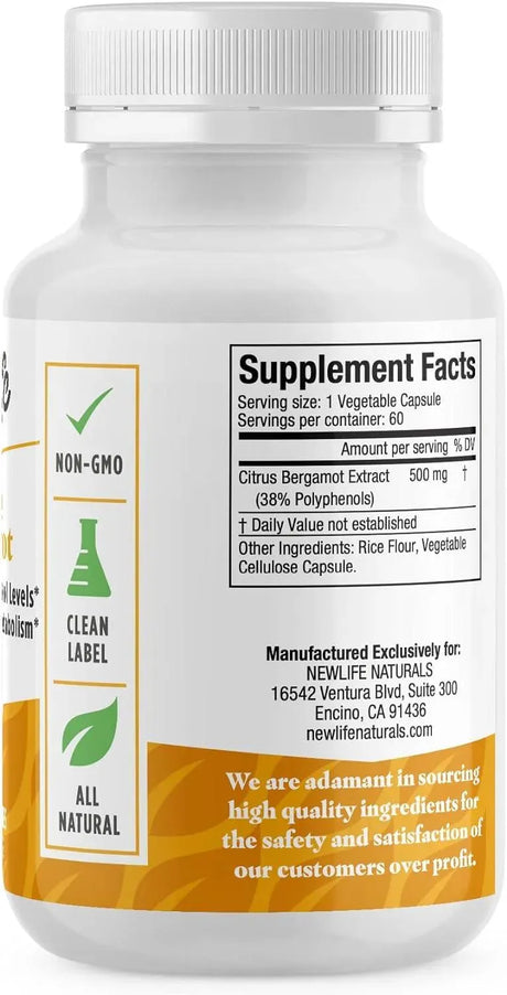 NEWLIFE NATURALS - NewLife Naturals Citrus Bergamot 500Mg. 60 Capsulas - The Red Vitamin MX - Suplementos Alimenticios - {{ shop.shopifyCountryName }}