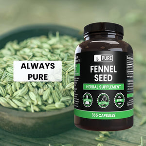 Pure Original Ingredients Fennel Seed 365 Capsulas