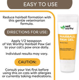 Vet Worthy Hairball Paw Gel Aid for Cats 5 Oz.