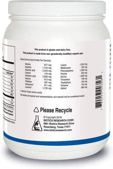 BIOTICS RESEARCH - Biotics Research Pea Protein Isolate Natural Vanilla Flavored 454Gr. - The Red Vitamin MX - Suplementos Alimenticios - {{ shop.shopifyCountryName }}