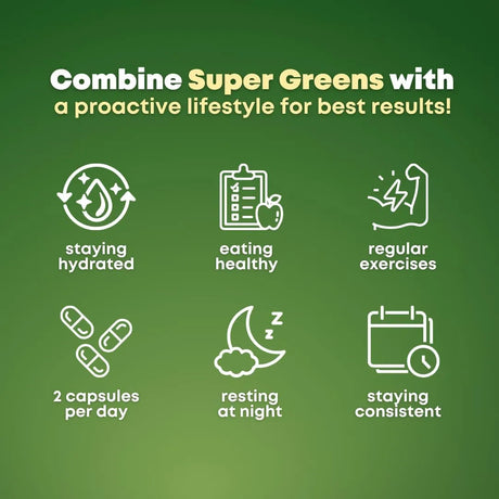 SOLNUVI - SOLNUVI Organic Super Greens Superfood 120 Capsulas - The Red Vitamin MX - Suplementos Alimenticios - {{ shop.shopifyCountryName }}