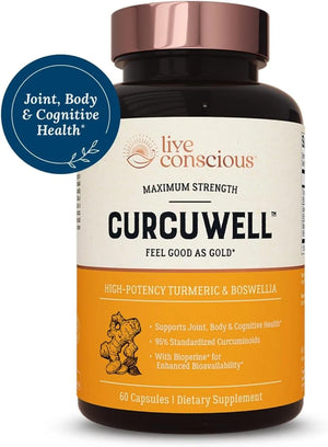 LIVE CONSCIOUS - Live Conscious CurcuWell Curcumin and Boswellia Blend 60 Capsulas 2 Pack - The Red Vitamin MX - Suplementos Alimenticios - {{ shop.shopifyCountryName }}