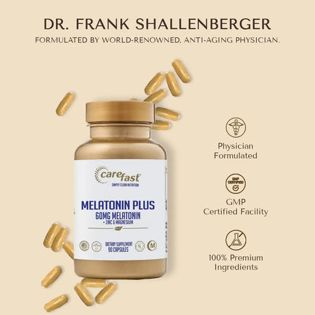 CAREFAST - CAREFAST Melatonin Plus Extra Strength 60Mg. 90 Capsulas - The Red Vitamin MX - Suplementos Alimenticios - {{ shop.shopifyCountryName }}