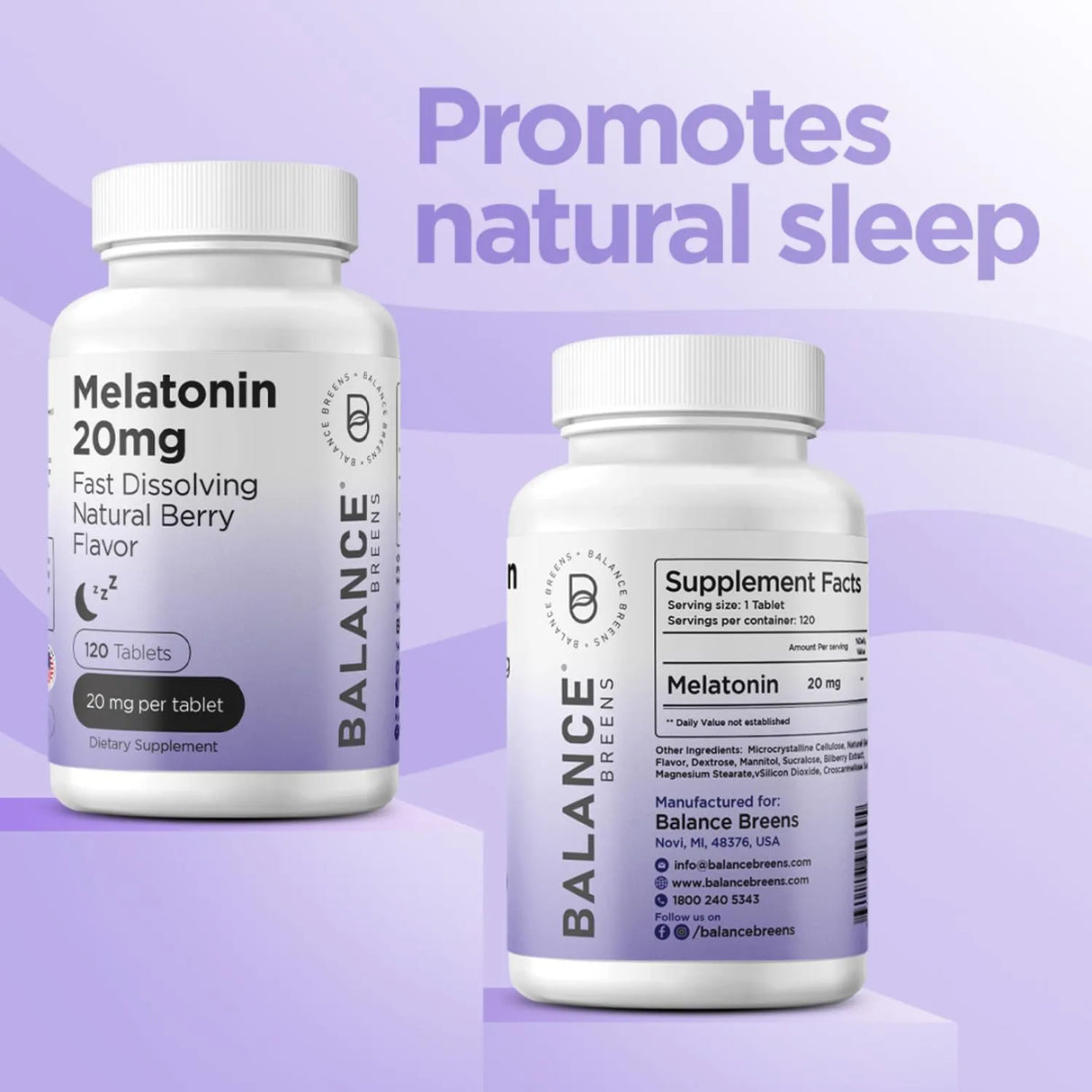 BALANCE BREENS - Balancebreens Melatonin 20Mg. 120 Tabletas - The Red Vitamin MX - Suplementos Alimenticios - {{ shop.shopifyCountryName }}