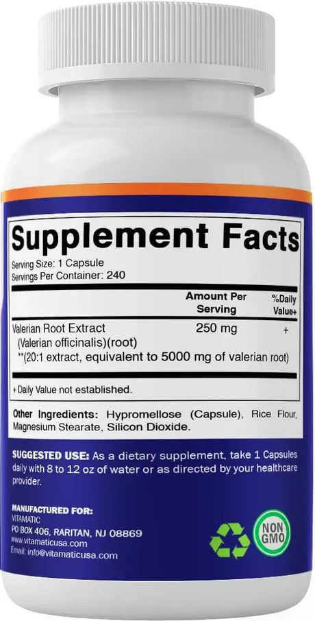 VITAMATIC - Vitamatic Valerian Root 5000Mg. 240 Capsulas - The Red Vitamin MX - Suplementos Alimenticios - {{ shop.shopifyCountryName }}