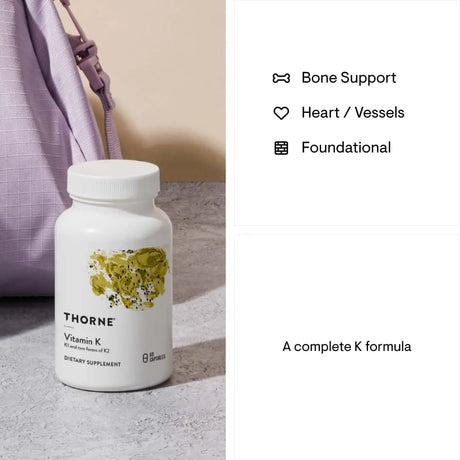 THORNE RESEARCH - THORNE Vitamin K 60 Capsulas - The Red Vitamin MX - Suplementos Alimenticios - {{ shop.shopifyCountryName }}