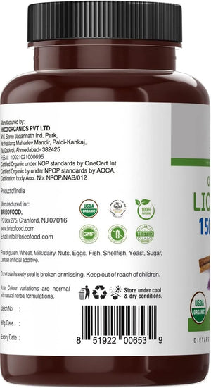 BRIEOFOOD - Brieofood Organic Licorice 1500Mg. 90 Tabletas - The Red Vitamin MX - Suplementos Alimenticios - {{ shop.shopifyCountryName }}