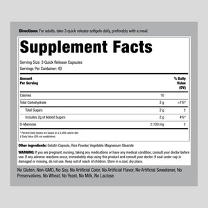 PIPING ROCK - Piping Rock D-Mannose 2100Mg. 120 Capsulas - The Red Vitamin MX - Suplementos Alimenticios - {{ shop.shopifyCountryName }}