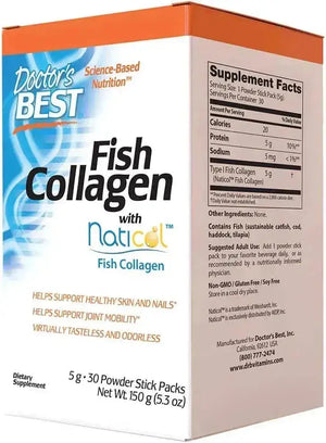 DOCTOR'S BEST - Doctor's Best Fish Collagen w/Naticol Powder 30 Paquetes - The Red Vitamin MX - Suplementos Alimenticios - {{ shop.shopifyCountryName }}