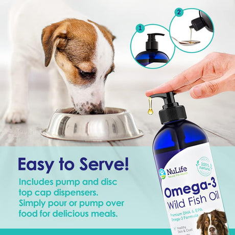 NULIFE - NuLife Liquid Fish Oil for Dogs 16 Fl.Oz. - The Red Vitamin MX - Aceite De Pescado Para Perros - {{ shop.shopifyCountryName }}