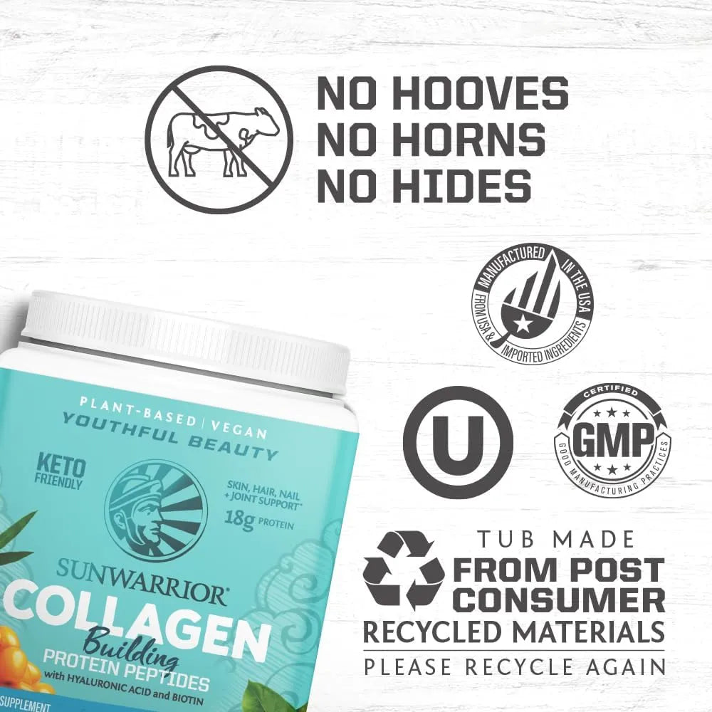 SUNWARRIOR - Sunwarrior Vegan Collagen Protein Powder Plant-based Unflavored 500Gr. - The Red Vitamin MX - Suplementos Alimenticios - {{ shop.shopifyCountryName }}