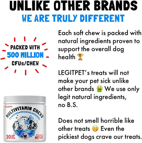 LEGIPET - LEGITPET Dog Vitamins 30 Masticables - The Red Vitamin MX - Multivitamínicos Para Perros - {{ shop.shopifyCountryName }}