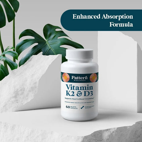 PATTERN WELLNESS - Pattern Wellness Vitamin K2 & D3 60 Tabletas - The Red Vitamin MX - Suplementos Alimenticios - {{ shop.shopifyCountryName }}