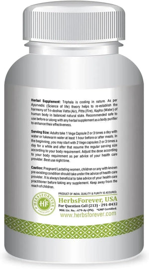 HERBSFOREVER - Herbsforever Triphala 60 Capsulas - The Red Vitamin MX - Suplementos Alimenticios - {{ shop.shopifyCountryName }}