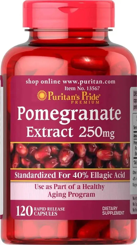 PURITAN'S PRIDE - Puritan's Pride Premium Pomegranate Extract 250Mg. 120 Capsulas - The Red Vitamin MX - Suplementos Alimenticios - {{ shop.shopifyCountryName }}